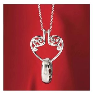Ring keeper heart necklace